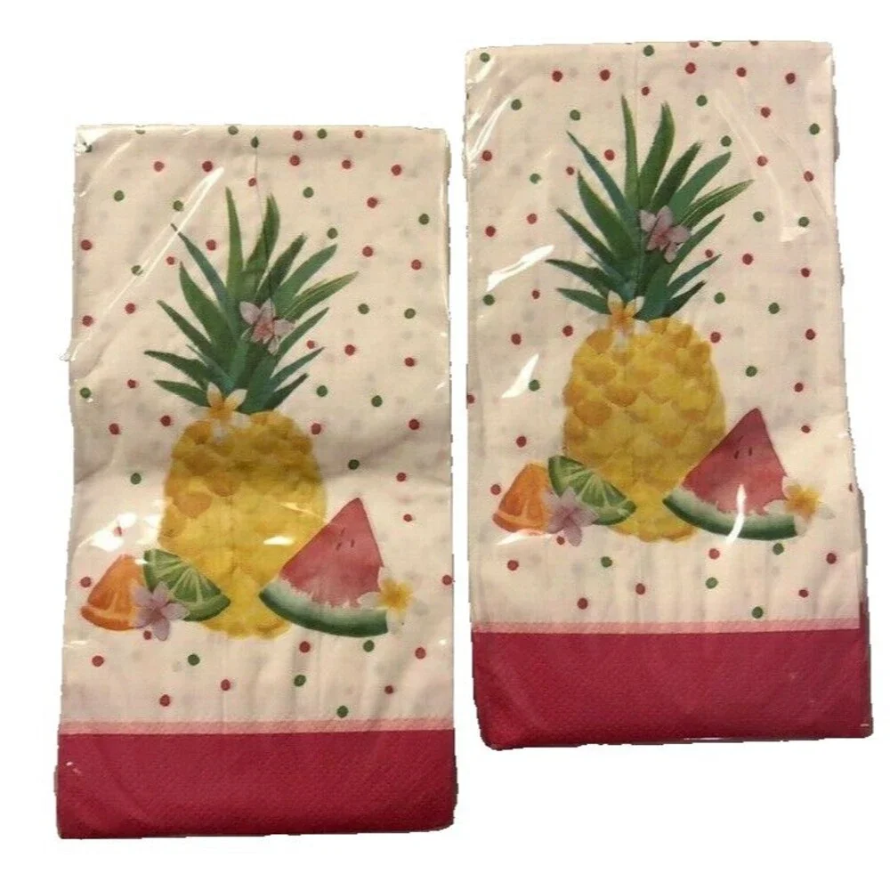 Pineapple Watermelon Paper Napkins Buffet Towels 20 pk Set of 2 Beach Decoupage
